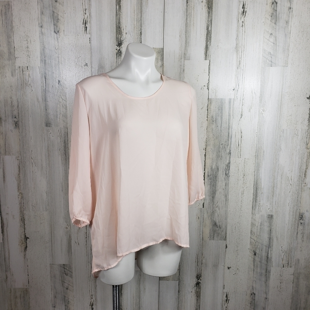 Rue21 sheer high low long sleeve shirt size XL
